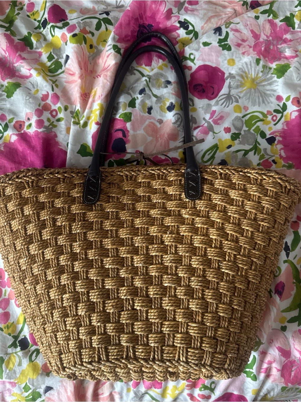 Jcrew Straw Beach Tote Bag Large